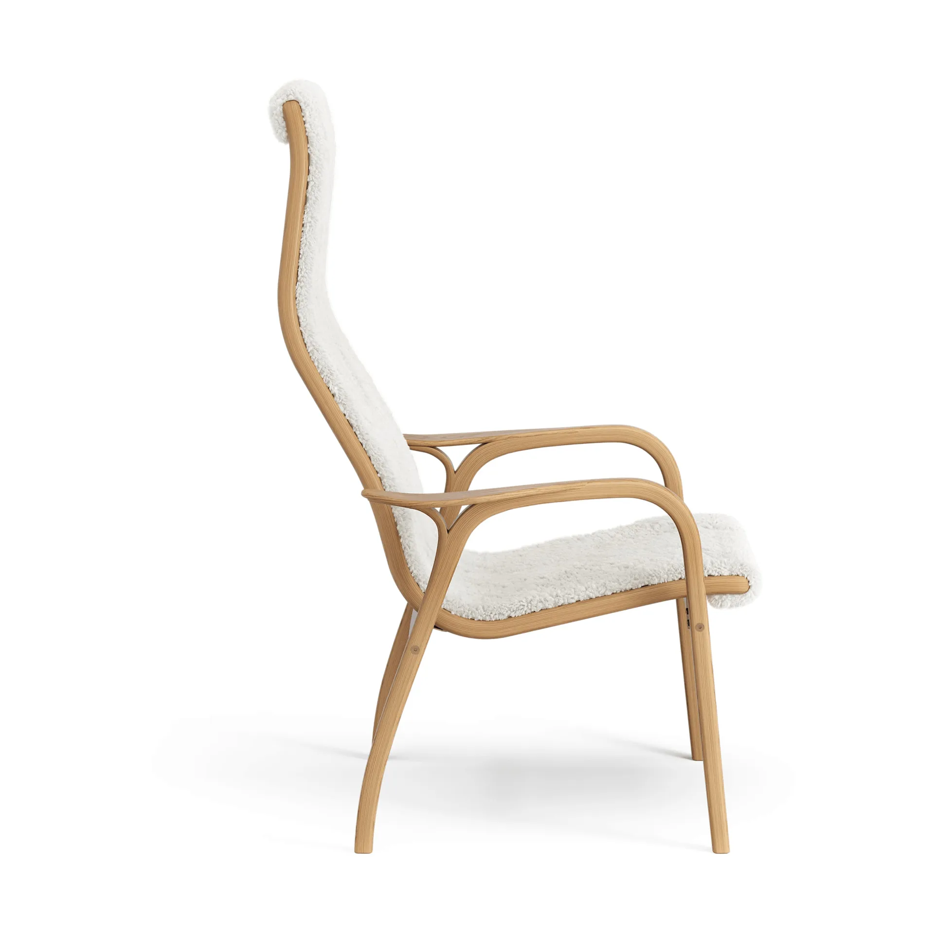 Lamino armchair, Sheepskin Off white-oiled oak Swedese