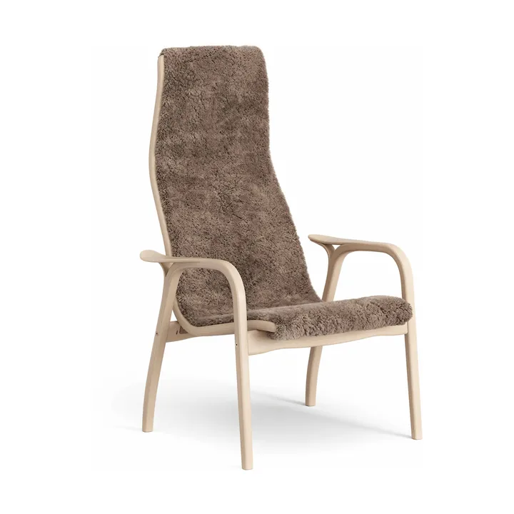 Lamino armchair - Sheepskin Sahara-lacquered beech - Swedese