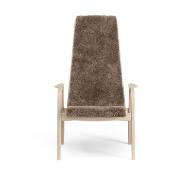 Lamino armchair - Sheepskin Sahara-white pigmented oak - Swedese