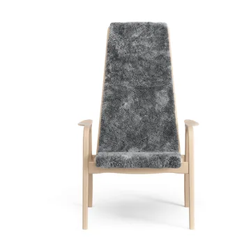 Lamino armchair - Sheepskin Scandinavian grey-lacquered beech - Swedese