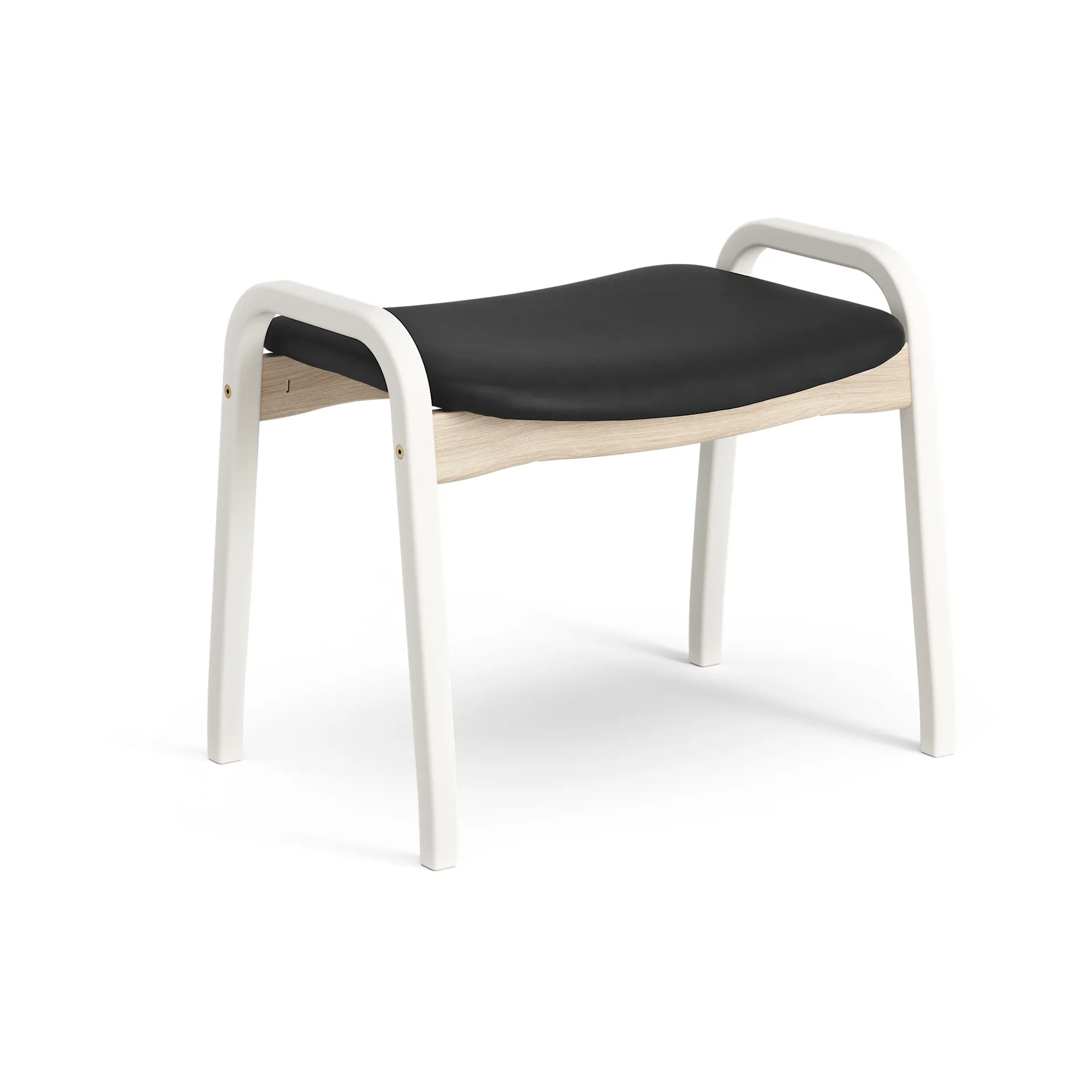 Lamino Duality fotstool, White washed Swedese