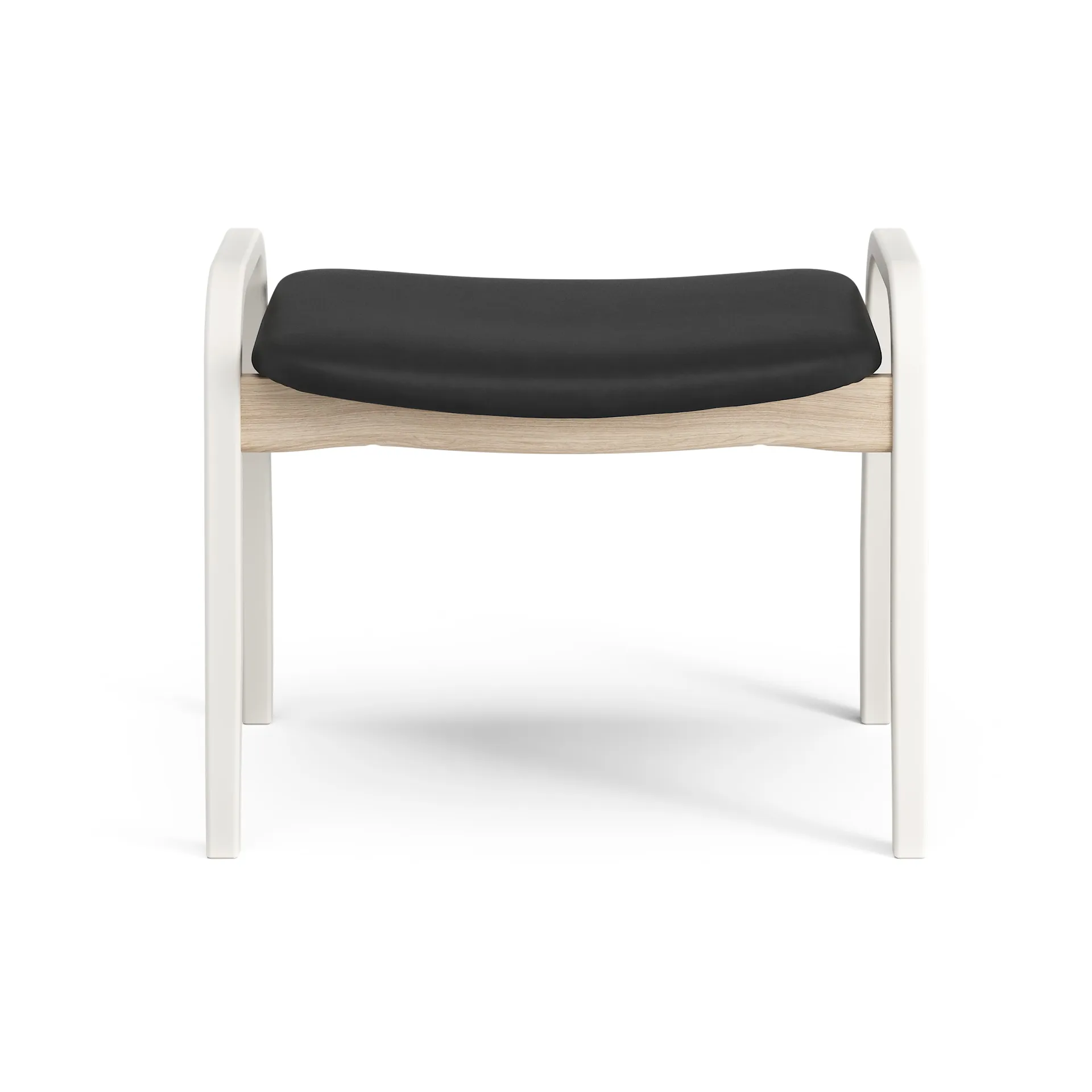 Lamino Duality fotstool, White washed Swedese