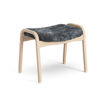 Lamino foot stool laquered beech/sheep skin - Charcoal (dark grey) - Swedese