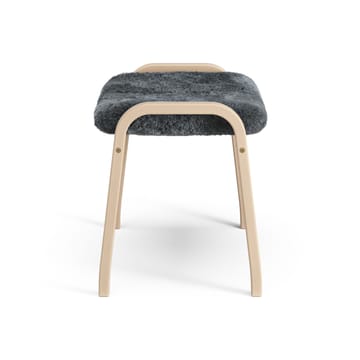 Lamino foot stool laquered beech/sheep skin - Charcoal (dark grey) - Swedese