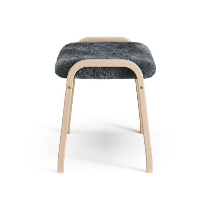 Lamino foot stool laquered beech/sheep skin - Charcoal (dark grey) - Swedese