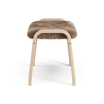 Lamino foot stool laquered beech/sheep skin - Sahara (nougat brown) - Swedese