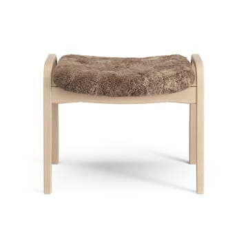 Lamino foot stool laquered beech/sheep skin - Sahara (nougat brown) - Swedese