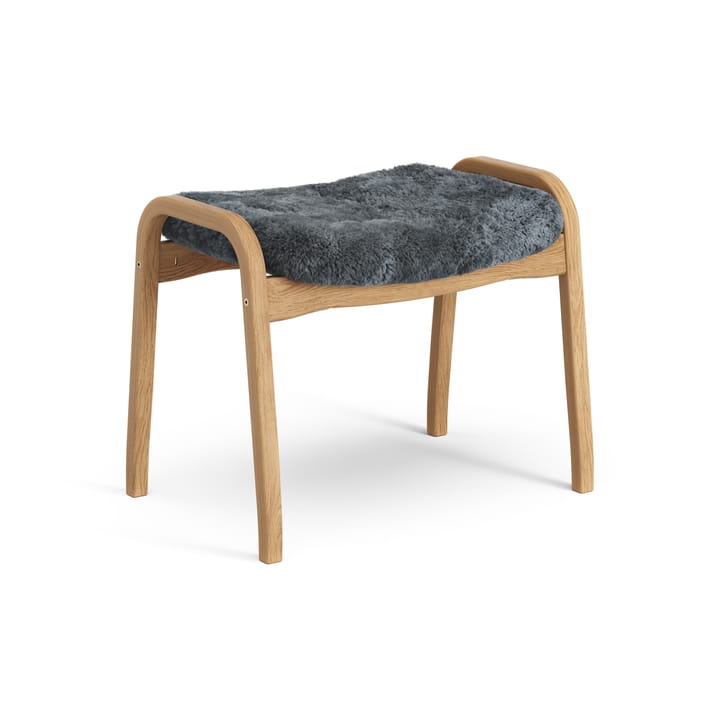 Lamino foot stool oiled oak/sheep skin - Charcoal (dark grey) - Swedese