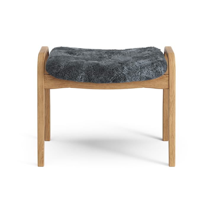 Lamino foot stool oiled oak/sheep skin - Charcoal (dark grey) - Swedese
