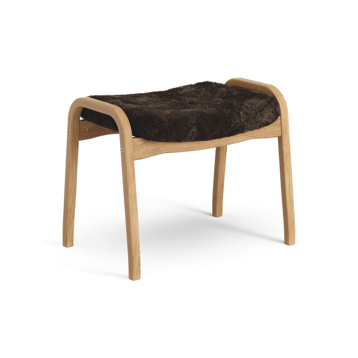 Lamino foot stool oiled oak/sheep skin - Espresso (brown) - Swedese