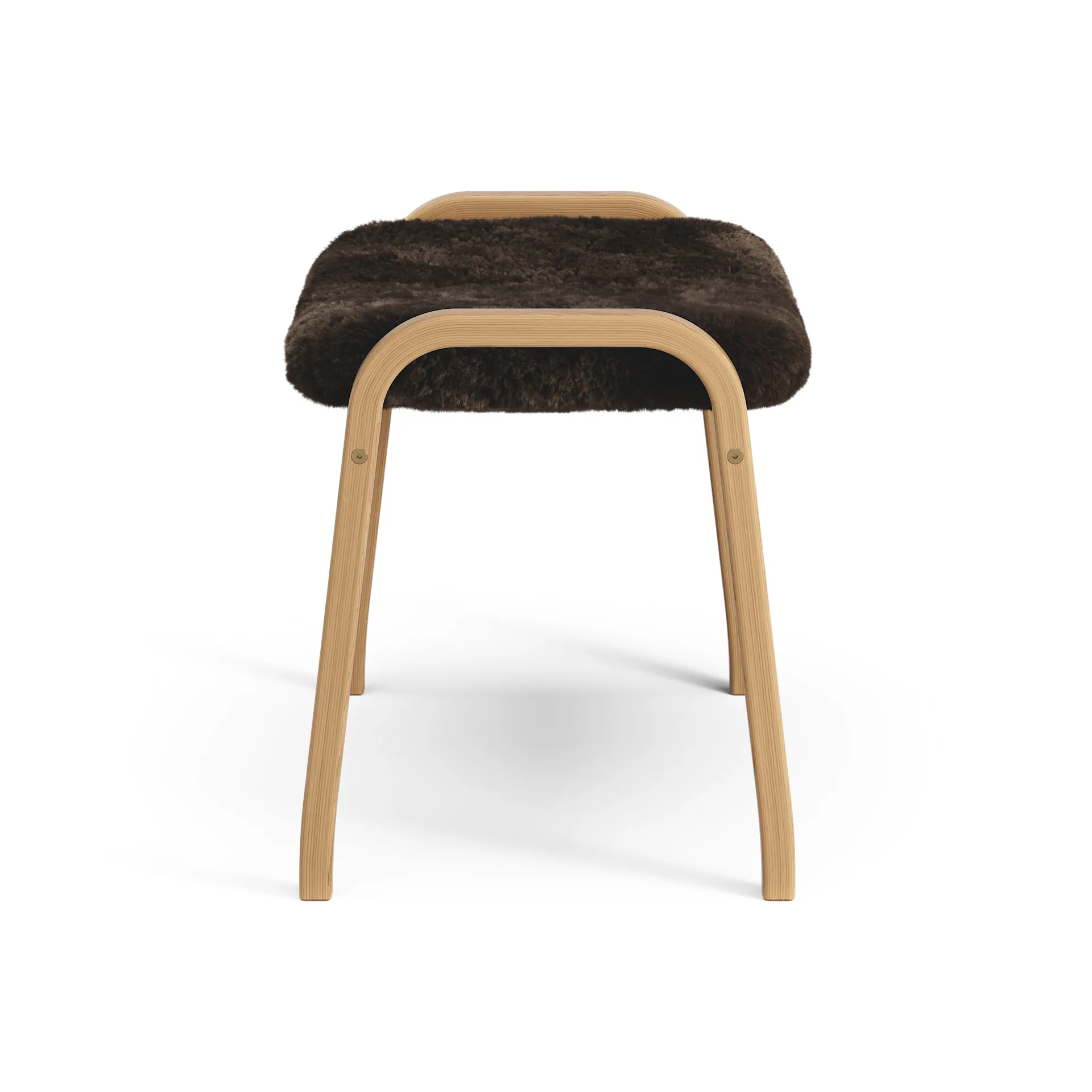 Lamino foot stool oiled oak/sheep skin, Espresso (brown) Swedese