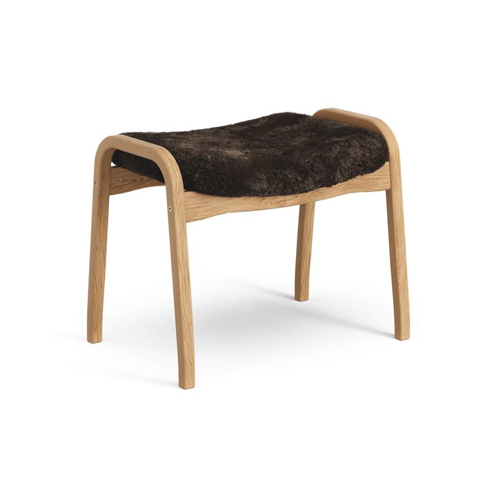 Lamino foot stool oiled oak/sheep skin - Espresso (brown) - Swedese