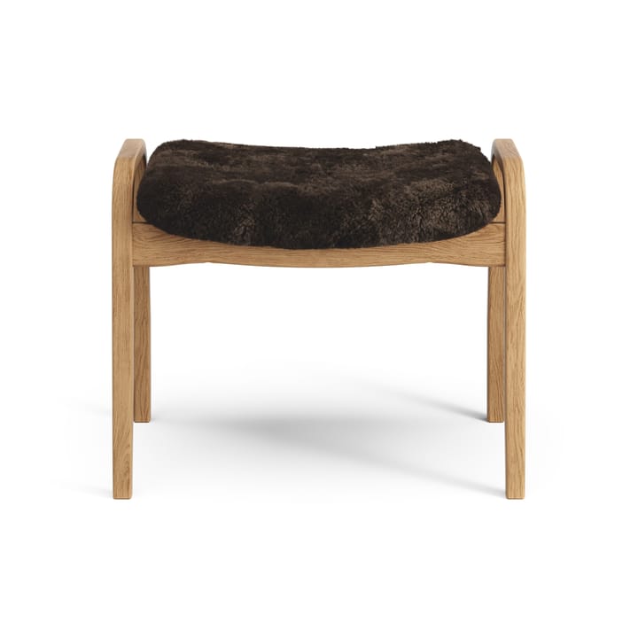 Lamino foot stool oiled oak/sheep skin - Espresso (brown) - Swedese