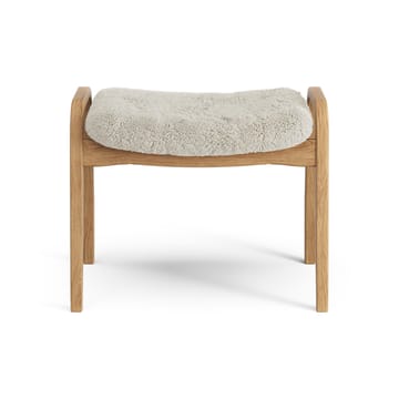 Lamino foot stool oiled oak/sheep skin - Moonlight (beige) - Swedese