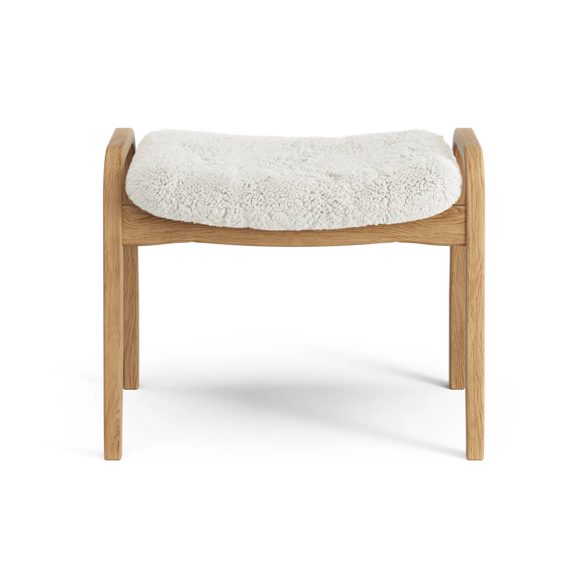 Lamino foot stool oiled oak/sheep skin, Off white (white) Swedese