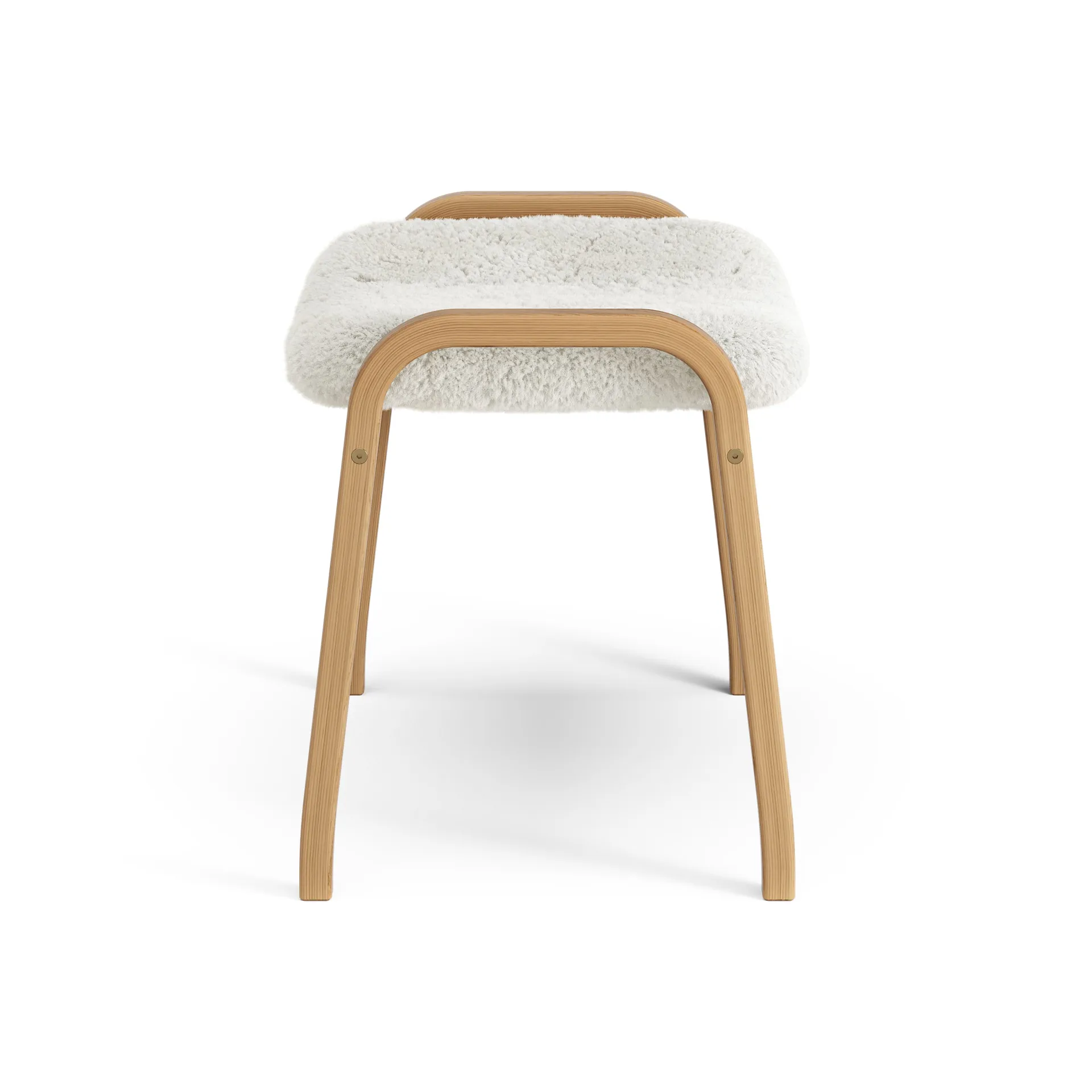 Lamino foot stool oiled oak/sheep skin, Off white (white) Swedese