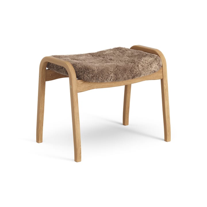 Lamino foot stool oiled oak/sheep skin - Sahara (nougat brown) - Swedese