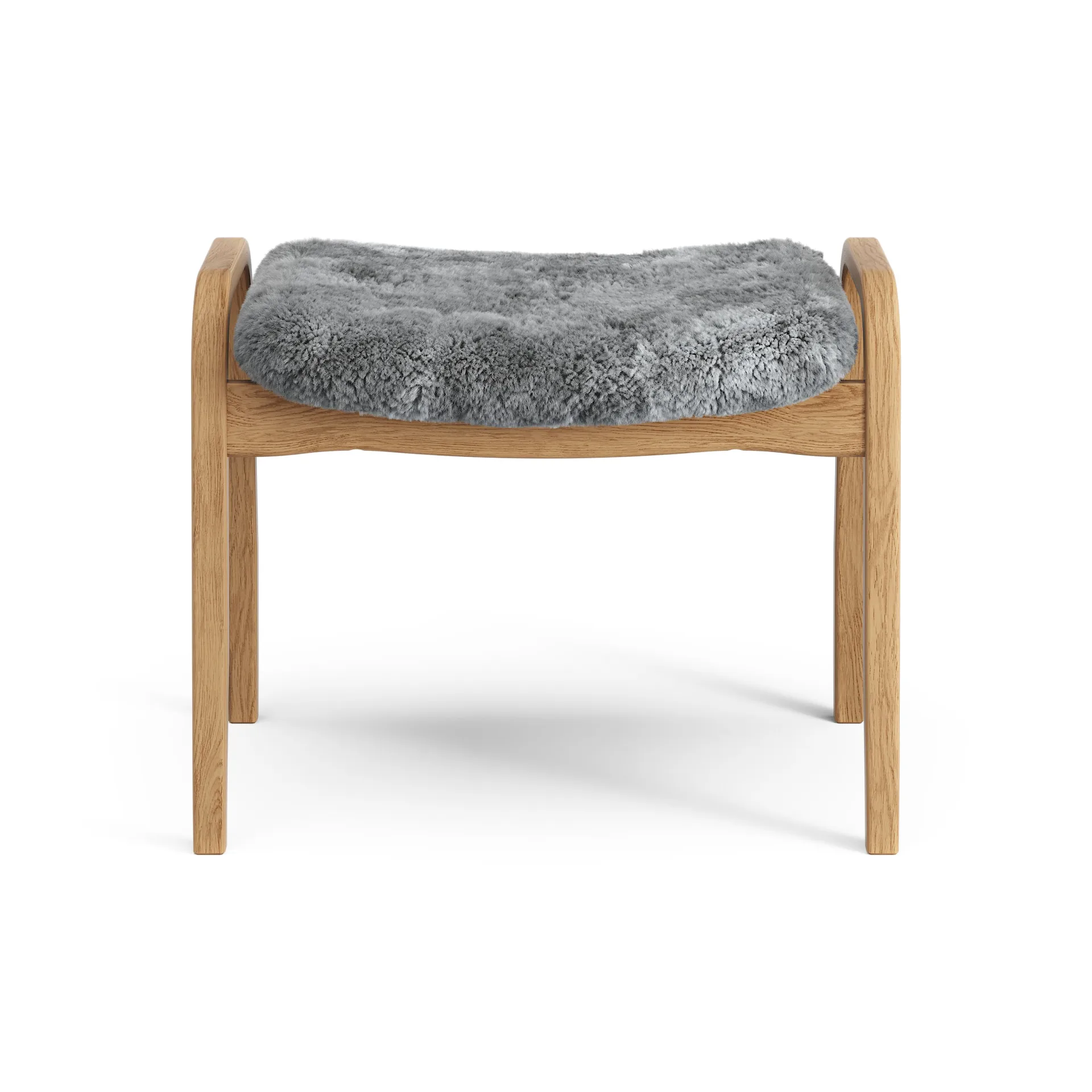 Lamino foot stool oiled oak/sheep skin, Scandinavian Grey (grey) Swedese