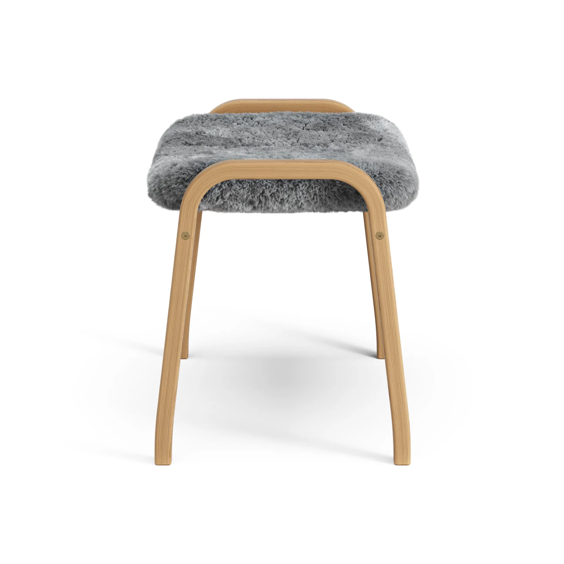 Lamino foot stool oiled oak/sheep skin, Scandinavian Grey (grey) Swedese