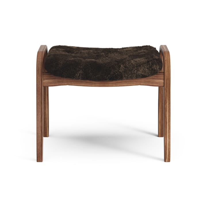 Lamino foot stool oiled walnut/sheep skin - Espresso (brown) - Swedese