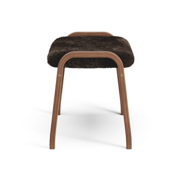 Lamino foot stool oiled walnut/sheep skin - Espresso (brown) - Swedese