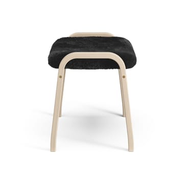 Lamino foot stool white pigmented oak/sheep skin - Black (black) - Swedese