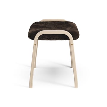 Lamino foot stool white pigmented oak/sheep skin - Espresso (brown) - Swedese