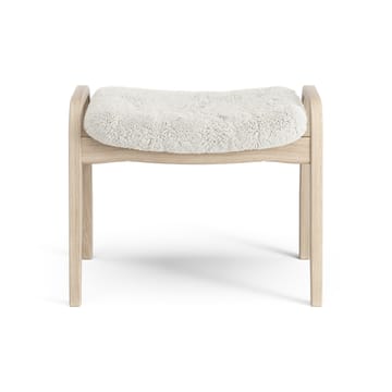 Lamino foot stool white pigmented oak/sheep skin - Off white (white) - Swedese