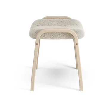 Lamino footstool - Sheepskin Moonlight-white-pigmented oak - Swedese