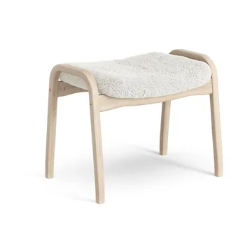 Lamino footstool - Sheepskin Off white-white pigmented oak - Swedese