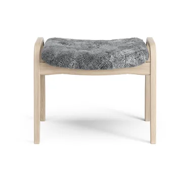 Lamino footstool - Sheepskin Scandinavian grey-white pigmented oak - Swedese