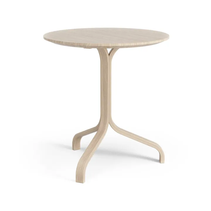 Lamino table Ø46x49 cm - White pigmented oak - Swedese