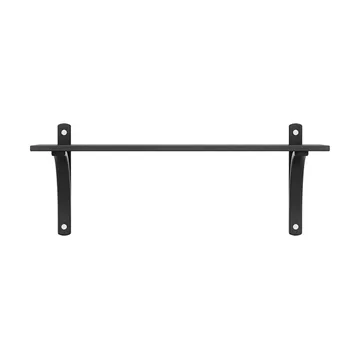 Levi shelf 1 shelf level - Black stained ash-aluminium, 90 cm - Swedese