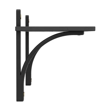 Levi shelf 1 shelf level - Black-stained ash-brass, 90 cm - Swedese