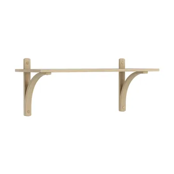 Levi shelf 1 shelf level - Clear lacquered oak-aluminium, 90 cm - Swedese