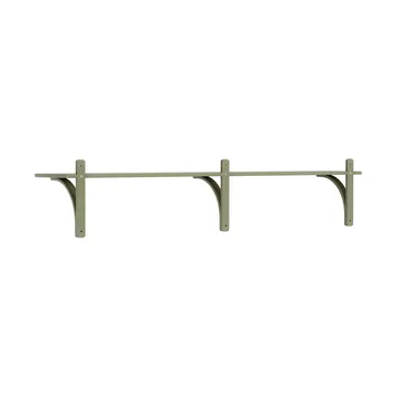 Levi shelf 1 shelf level - Moss green-aluminium, 180 cm - Swedese