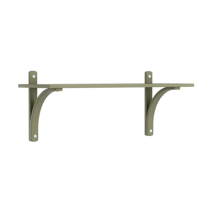 Levi shelf 1 shelf level - Moss green-aluminium, 90 cm - Swedese