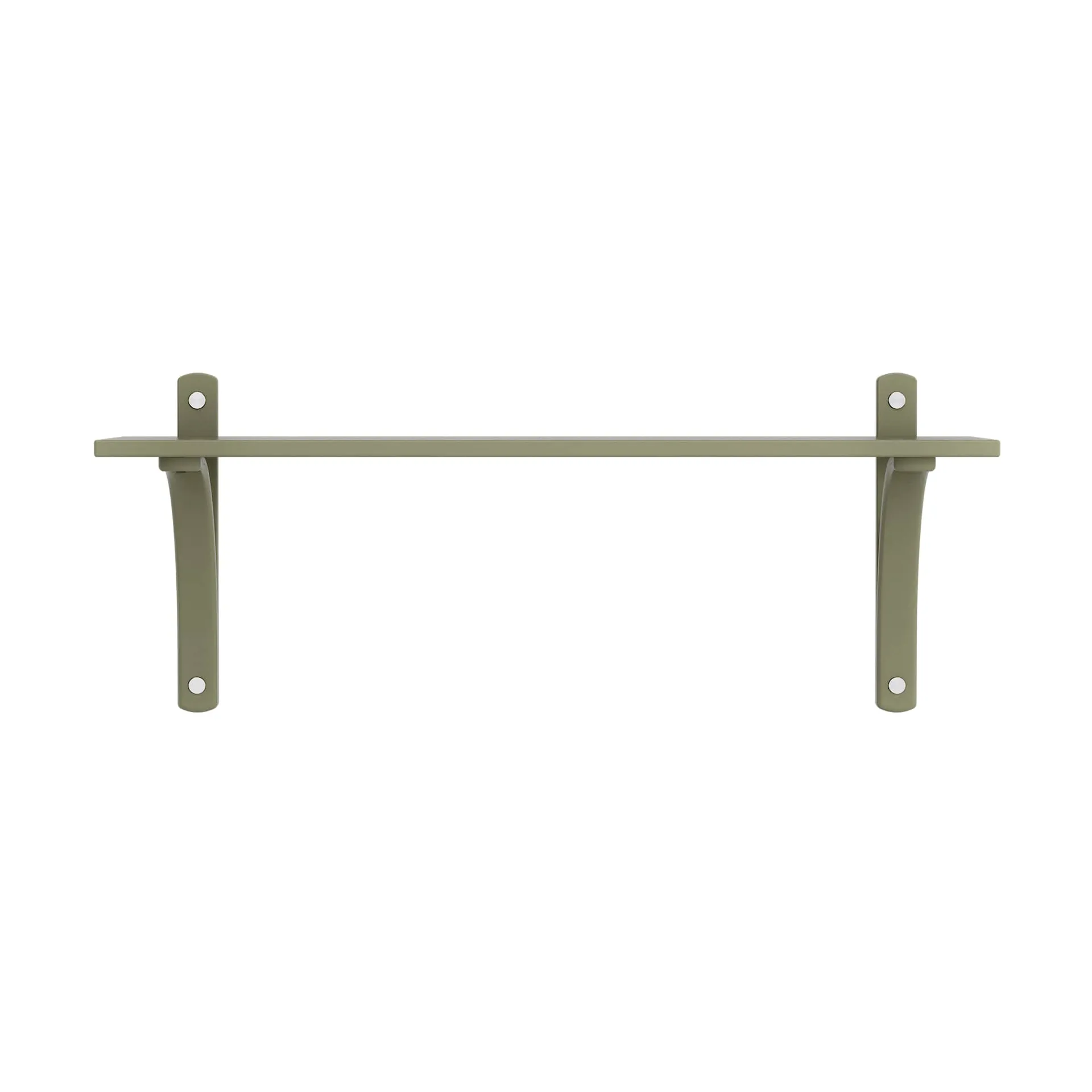 Levi shelf 1 shelf level, Moss green-aluminium, 90 cm Swedese