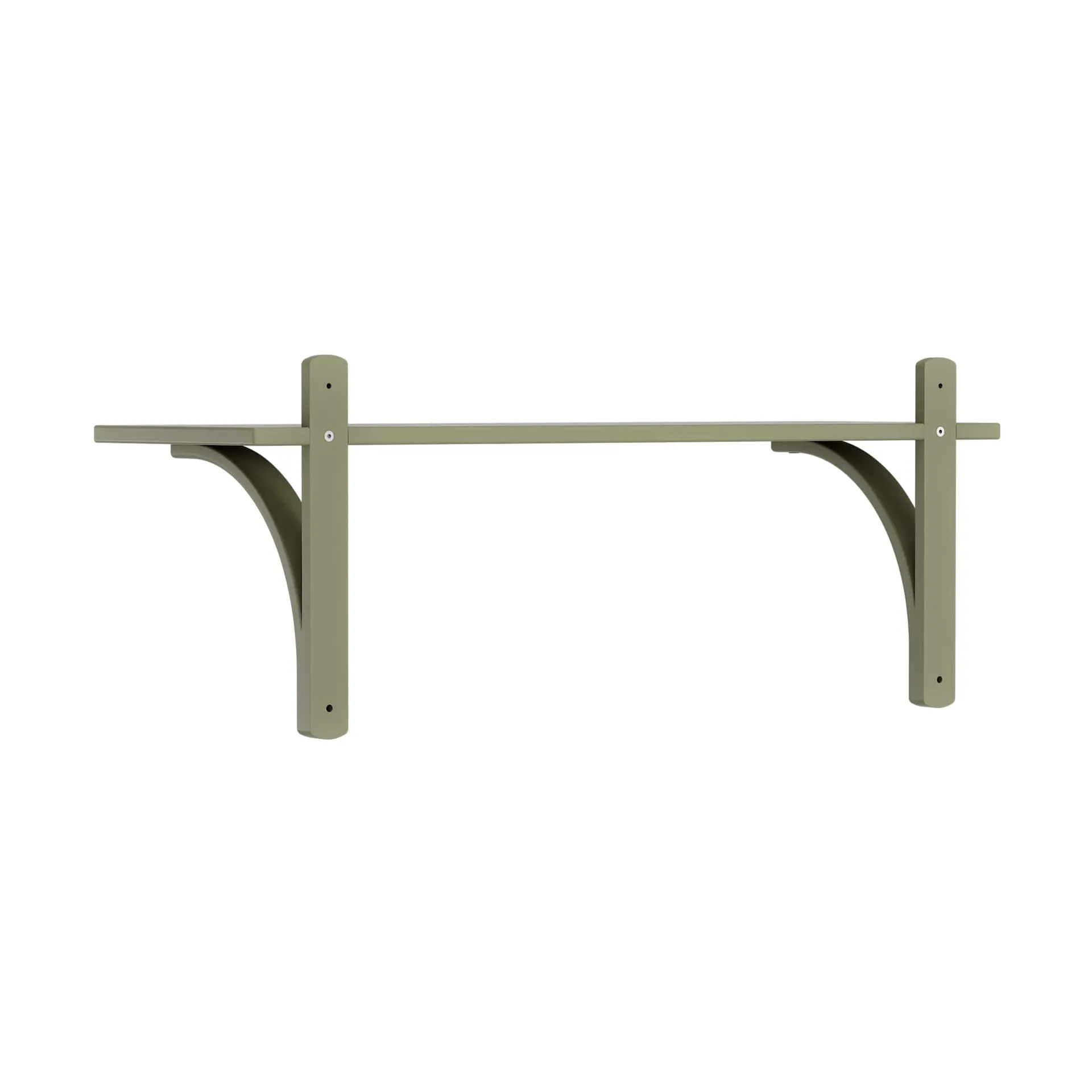 Levi shelf 1 shelf level, Moss green-aluminium, 90 cm Swedese