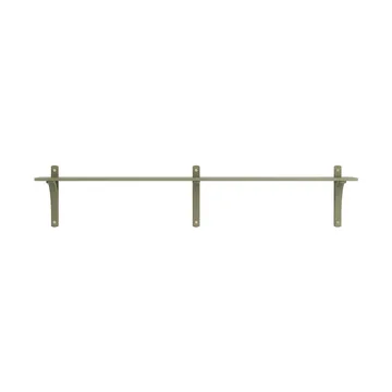 Levi shelf 1 shelf level - Moss green-brass, 180 cm - Swedese