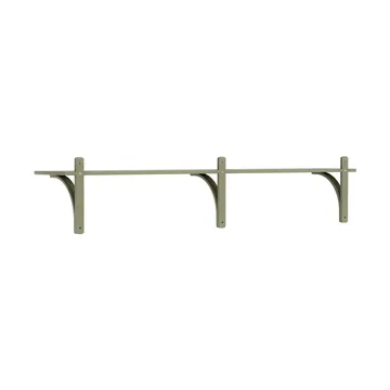 Levi shelf 1 shelf level - Moss green-brass, 180 cm - Swedese