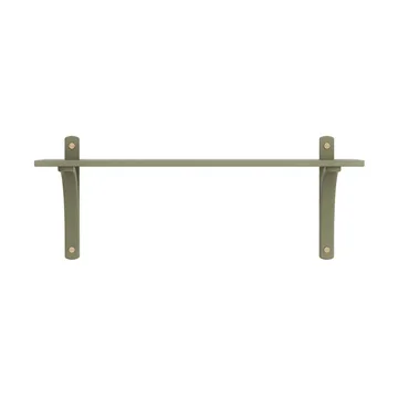 Levi shelf 1 shelf level - Moss green-brass, 90 cm - Swedese