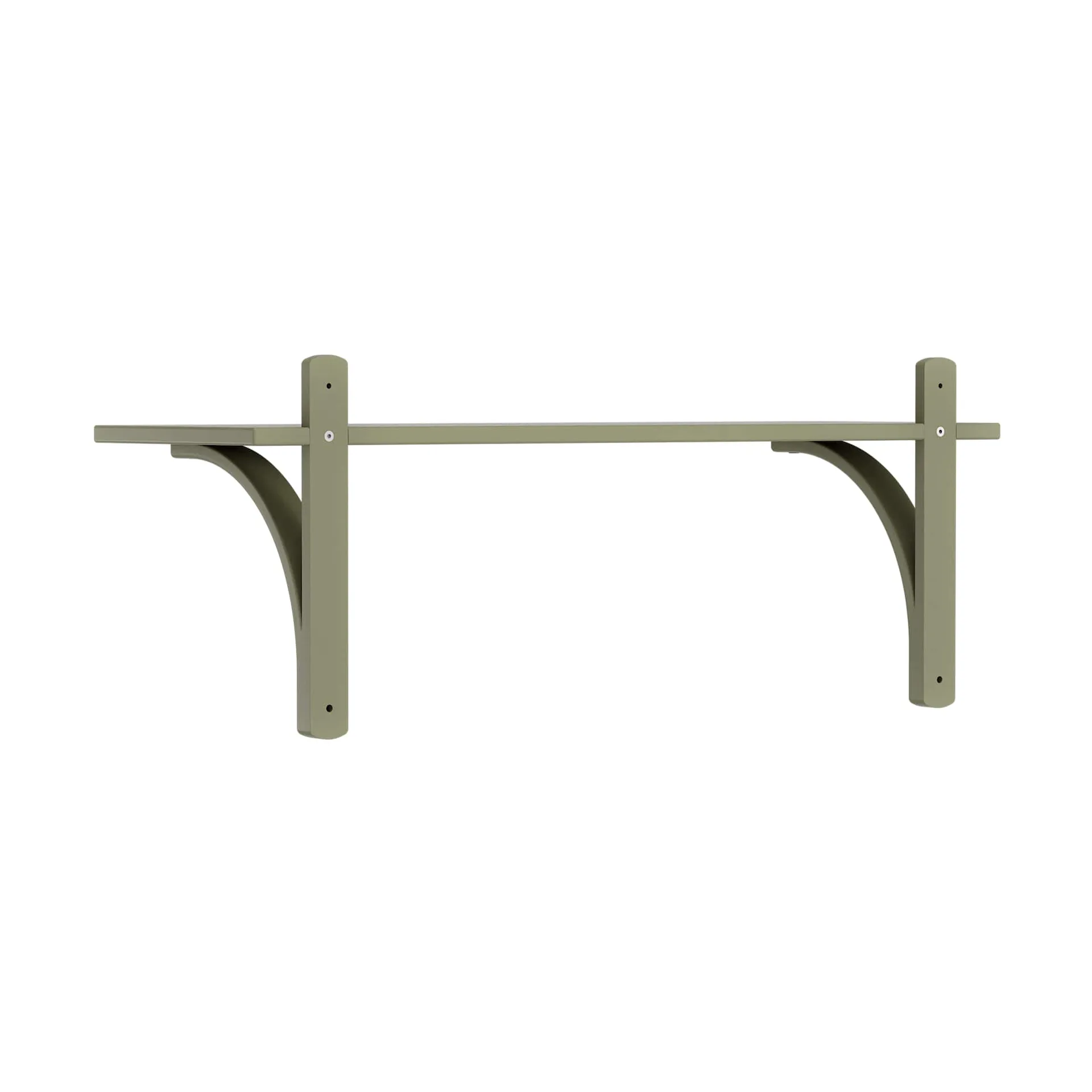 Levi shelf 1 shelf level, Moss green-brass, 90 cm Swedese