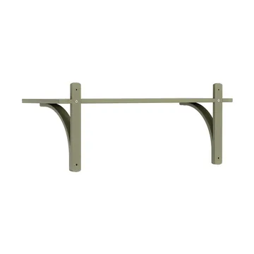Levi shelf 1 shelf level - Moss green-brass, 90 cm - Swedese