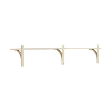 Levi shelf 1 shelf level - Natural lacquered ash-aluminium, 180 cm - Swedese