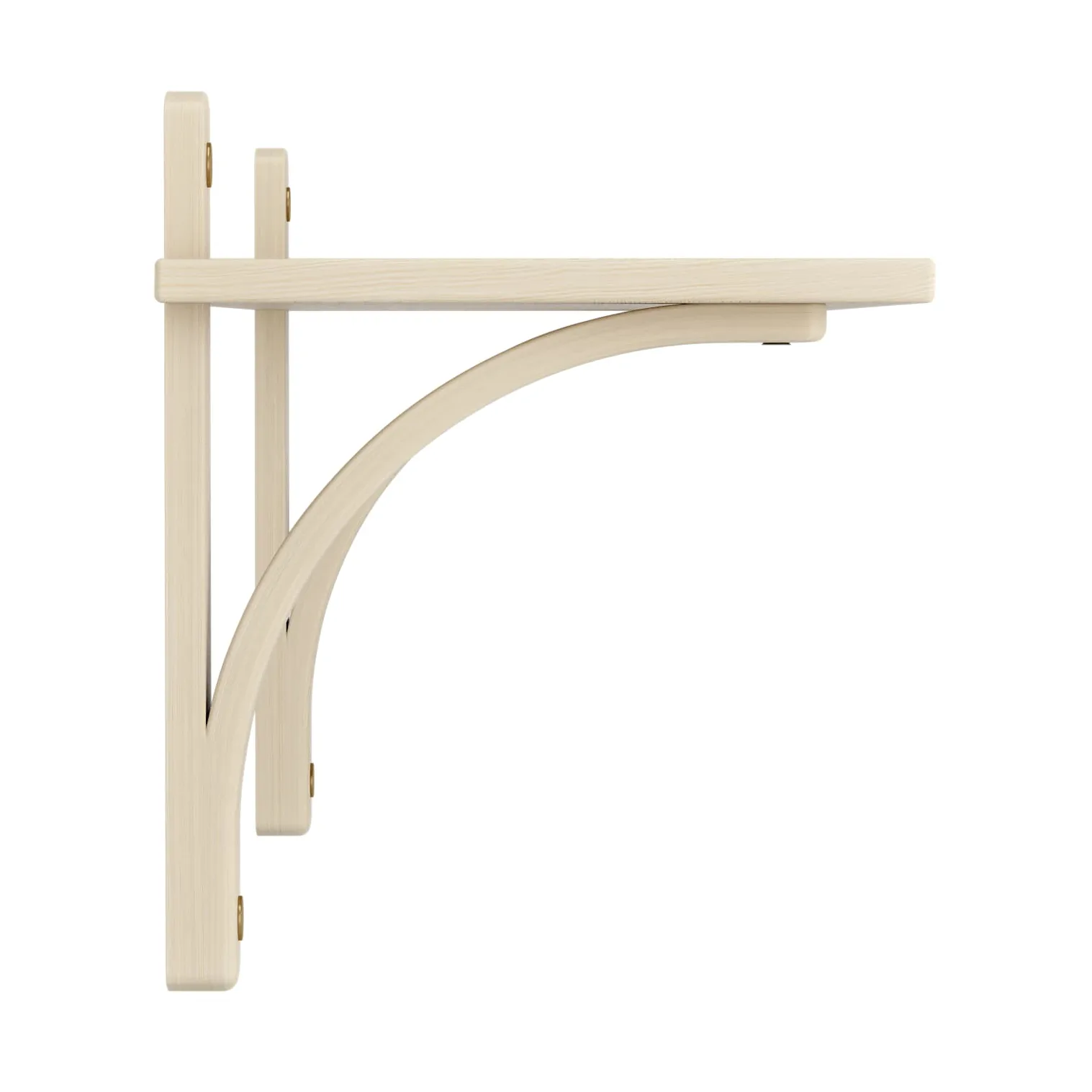 Levi shelf 1 shelf level, Natural lacquered ash-aluminium, 90 cm Swedese
