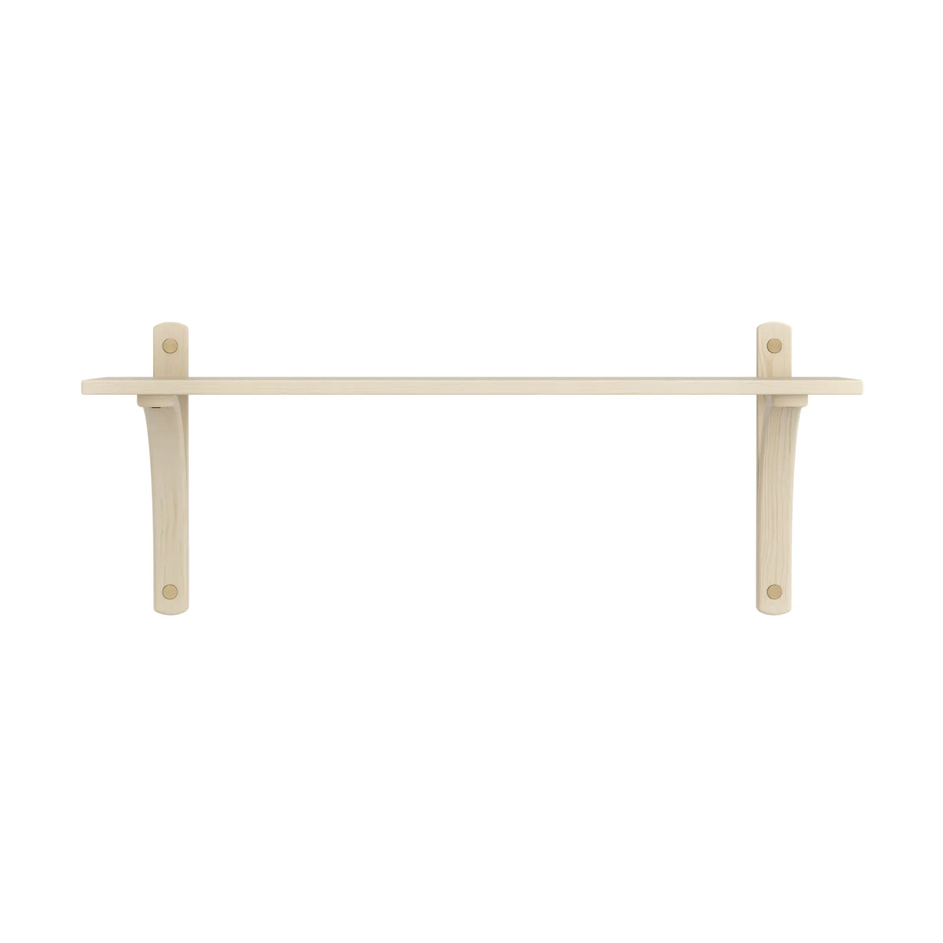 Levi shelf 1 shelf level, Natural lacquered ash-aluminium, 90 cm Swedese