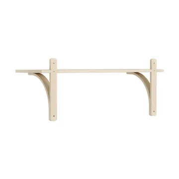 Levi shelf 1 shelf level - Natural lacquered ash-aluminium, 90 cm - Swedese