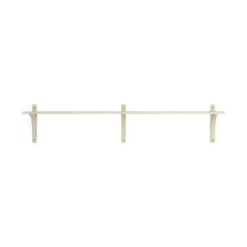 Levi shelf 1 shelf level - Natural lacquered ash-brass, 180 cm - Swedese
