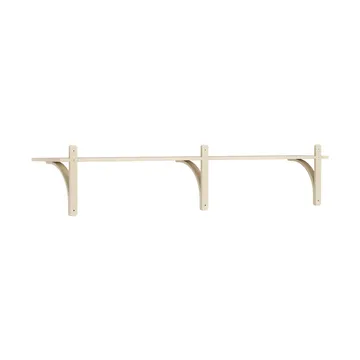 Levi shelf 1 shelf level - Natural lacquered ash-brass, 180 cm - Swedese